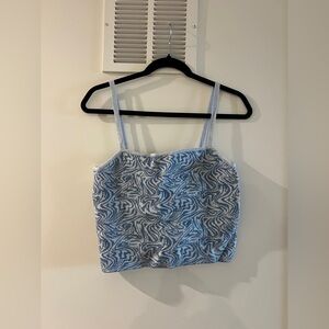 Ardene Blue and White Swirl Camisole